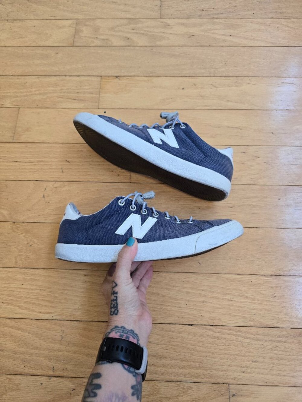 New Balance | 210 Blue Canvas Casual Skateboarding Sneakers |  Mens 8.5